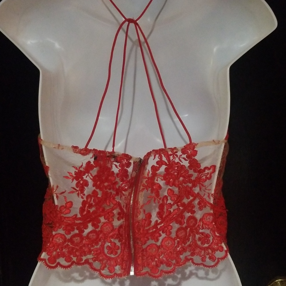 Pretty sheer top-Crop top❤HOST PICK❤ - Picture 4 of 6